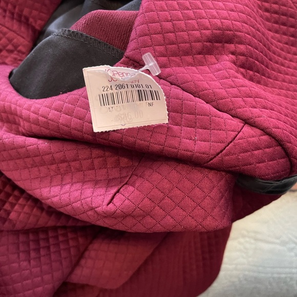 London Style Collection Maroon Quilted Dress - Picture 5 of 6